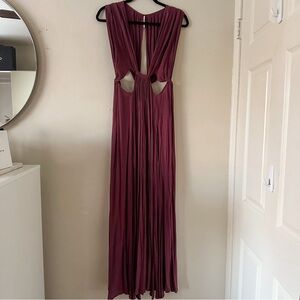 Free People | Dresses | Free People Cutout Maxi Dress Plum Flowy Bohemian  Style | Poshmark